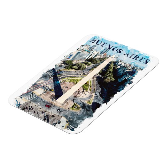 Buenos Aires Argentiniens Skyline-Abbildung Magnet (Linke Seite)