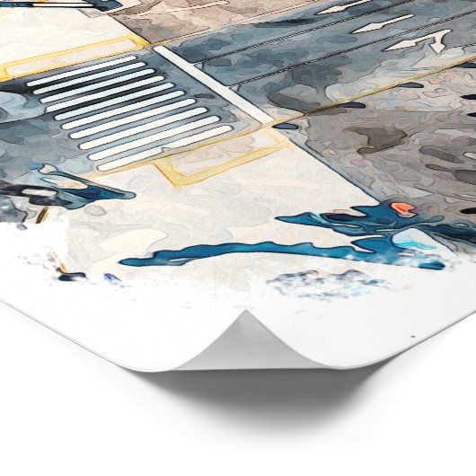 Buenos Aires Argentiniens Skyline-Abbildung Poster (Ecke)