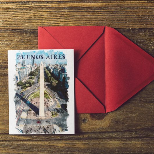 Buenos Aires Argentiniens Skyline-Abbildung Postkarte