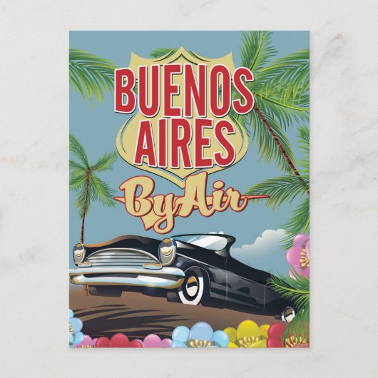 Buenos Aires, Argentiniens Urlaubsposter Postkarte (Vorderseite)
