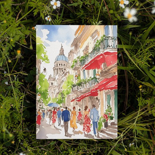 Buenos Aires Argentiniens Wasserfarbe Postkarte