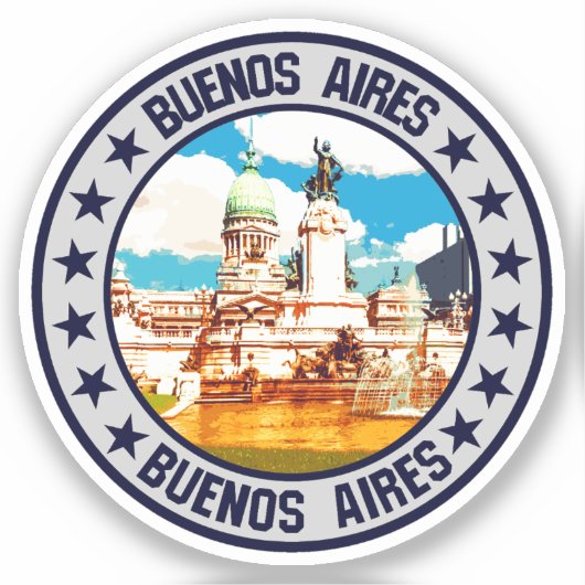 Buenos Aires Aufkleber (Vorderseite)