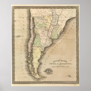 Buenos Aires, Chile und Patagonia Poster
