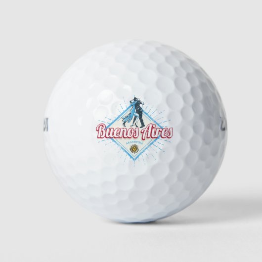 Buenos Aires City Argentina Retro Tango Vintag Golfball (Vorderseite)