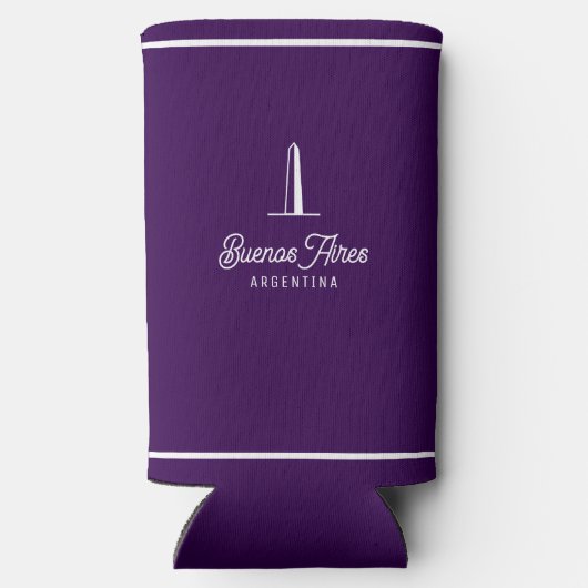 Buenos Aires City Elegant Simple Retro Selters Dosenkühler (Rückseite)