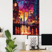 Buenos Aires City Skyline Poster - Argentinische K (Heimbüro)
