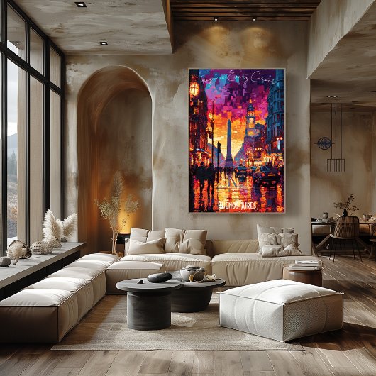 Buenos Aires City Skyline Poster - Argentinische K