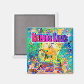 Buenos Aires Epoch Hour Magnet (Vorderseite/Rückseite)