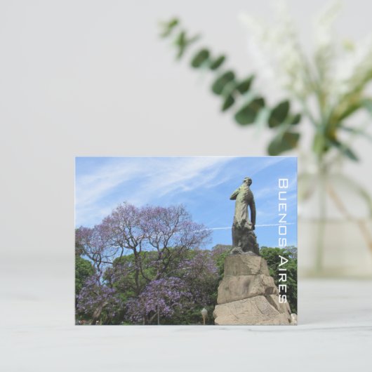 Buenos aires jacaranda postkarte (Stehend Vorderseite)