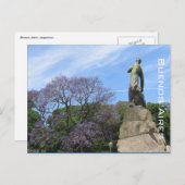 Buenos aires jacaranda postkarte (Vorne/Hinten)