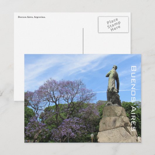 Buenos aires jacaranda postkarte (Vorne/Hinten)