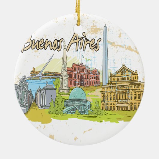 Buenos Aires Keramik Ornament (Hinten)