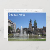 Buenos Aires Kongressbrunnen Postkarte (Vorne/Hinten)