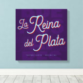 Buenos Aires "La Reina del Plata" typography art Leinwanddruck (Insitu (Holzboden))
