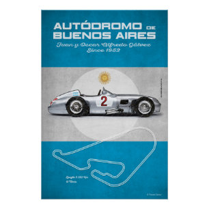 Buenos Aires MB W196 Vintage Poster