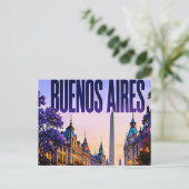 🌺 Buenos Aires moderner Stadtstil 🌺 Postkarte (Stehend Vorderseite)