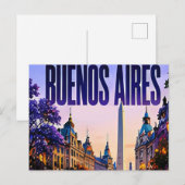 🌺 Buenos Aires moderner Stadtstil 🌺 Postkarte (Vorne/Hinten)