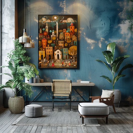 Buenos Aires: Paris of South America - Whimsical Poster