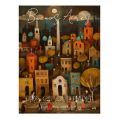 Buenos Aires: Paris of South America - Whimsical Poster (Vorderseite)