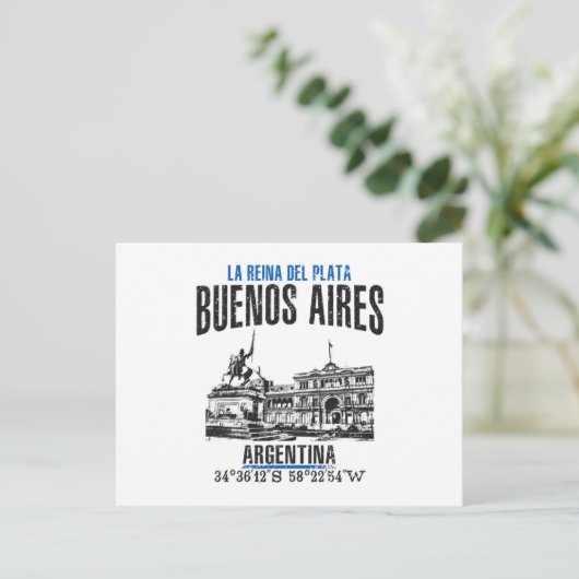 Buenos Aires Postkarte (Stehend Vorderseite)