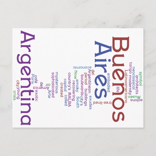 Buenos Aires Postkarte (Vorderseite)