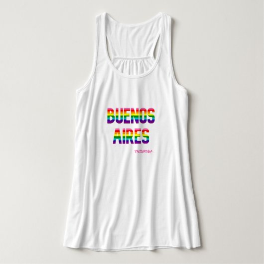 Buenos Aires Pride Flowy T Shirt W. | Regenbogenfl (Design Vorderseite)