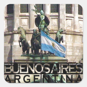 Buenos Aires Quadratischer Aufkleber
