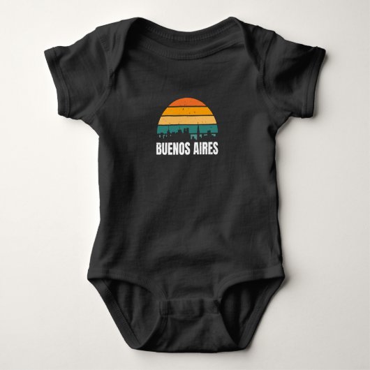 Buenos Aires Retro Baby Strampler (Vorderseite)