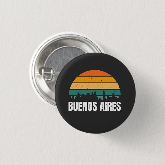 Buenos Aires Retro Button (Vorne & Hinten)