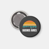 Buenos Aires Retro  Magnet (Vorderseite/Rückseite)