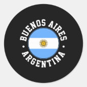 Buenos Aires Runder Aufkleber (Vorderseite)