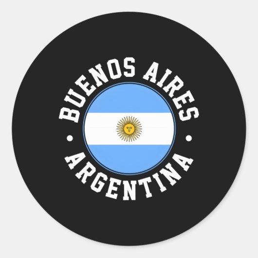 Buenos Aires Runder Aufkleber (Vorderseite)