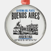 Buenos Aires Silbernes Ornament (Vorne)