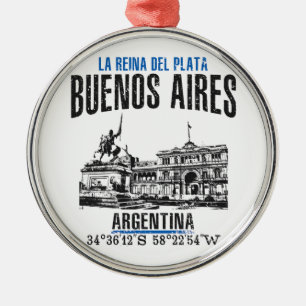 Buenos Aires Silbernes Ornament