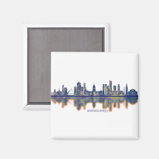 Buenos Aires Skyline Magnet (Vorderseite/Rückseite)