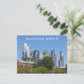 Buenos Aires Skyline modern Postkarte (Stehend Vorderseite)