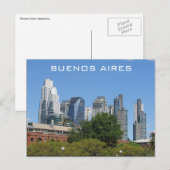 Buenos Aires Skyline modern Postkarte (Vorne/Hinten)