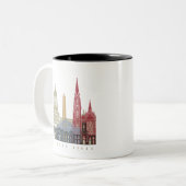 Buenos Aires skyline poster Zweifarbige Tasse (Vorderseite Links)
