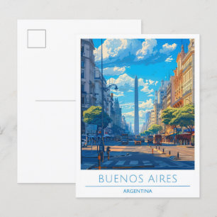 Buenos Aires Stadt Argentinien Reisen Postkarte