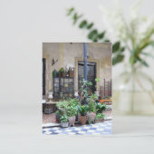 Buenos Aires Szene mit grünen Pflanze im Hof Postkarte (Stehend Vorderseite)