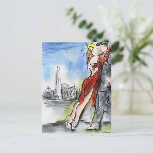 Buenos Aires Tango Postkarte (Stehend Vorderseite)