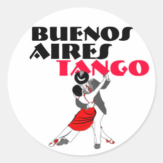 Buenos Aires Tango Runder Aufkleber