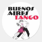 Buenos Aires Tango Runder Aufkleber (Vorderseite)