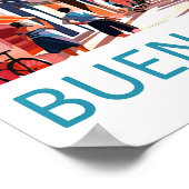 Buenos Aires Travel Print Wall Art Buenos Aires Wa Poster (Ecke)