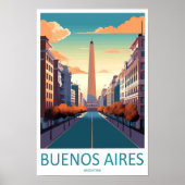 Buenos Aires Travel Print Wall Art Buenos Aires Wa Poster (Vorne)