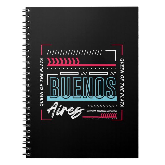 Buenos Aires Typografie Grafik | Modernes Argentin Notizblock (Vorderseite)
