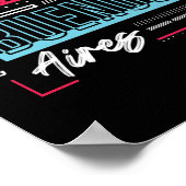 Buenos Aires Typografie Grafik | Modernes Argentin Poster (Ecke)