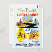 buenos aires Vintage Postkarte (Vorne/Hinten)