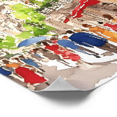 Buenos Aires Wasserfarben Kunst Prinz Poster (Ecke)