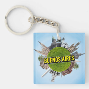 Buenos Aires winziger kleiner Planet Wahrzeichen A Schlüsselanhänger